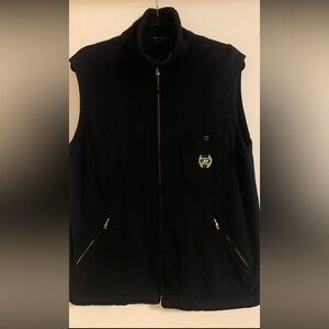 Men’s Bogner Navy Vest with Zip Pockets & Iconic Logo Size L Made in Turkey